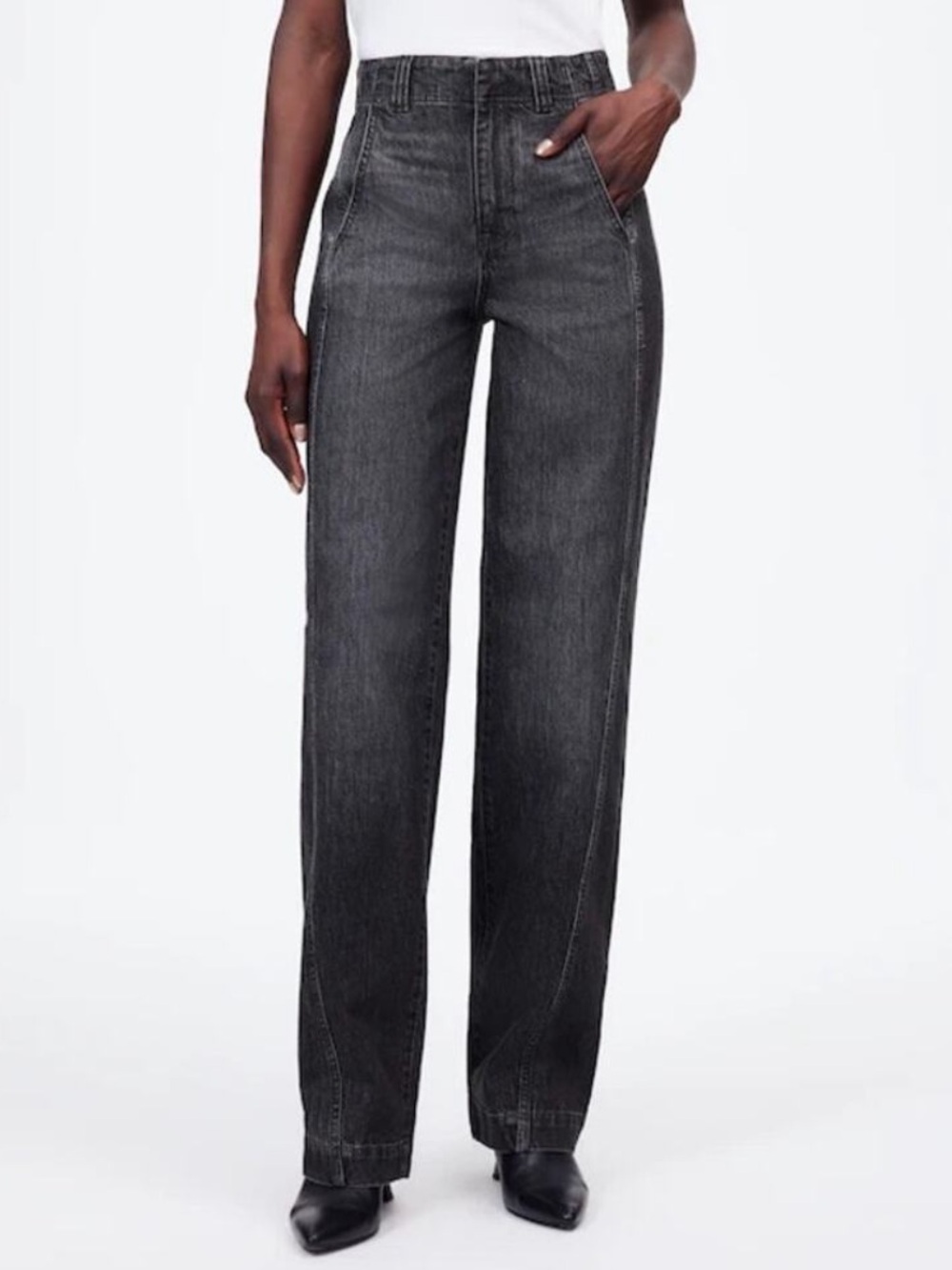 New Madewell Tapered Denim Trousers in Robles Wash Size 26